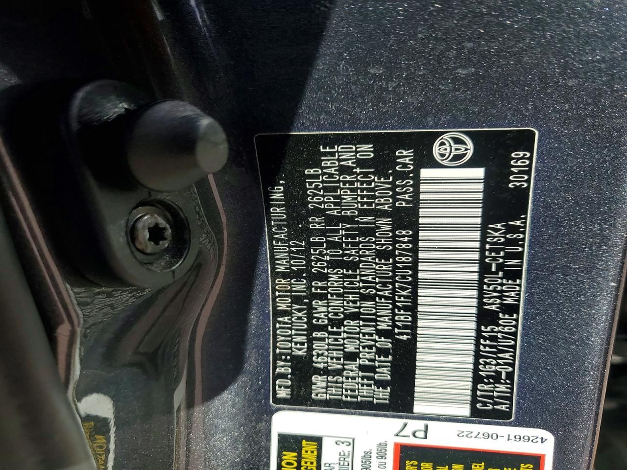 2012 Toyota Camry Base