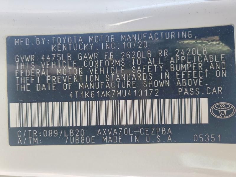 2021 Toyota Camry xse