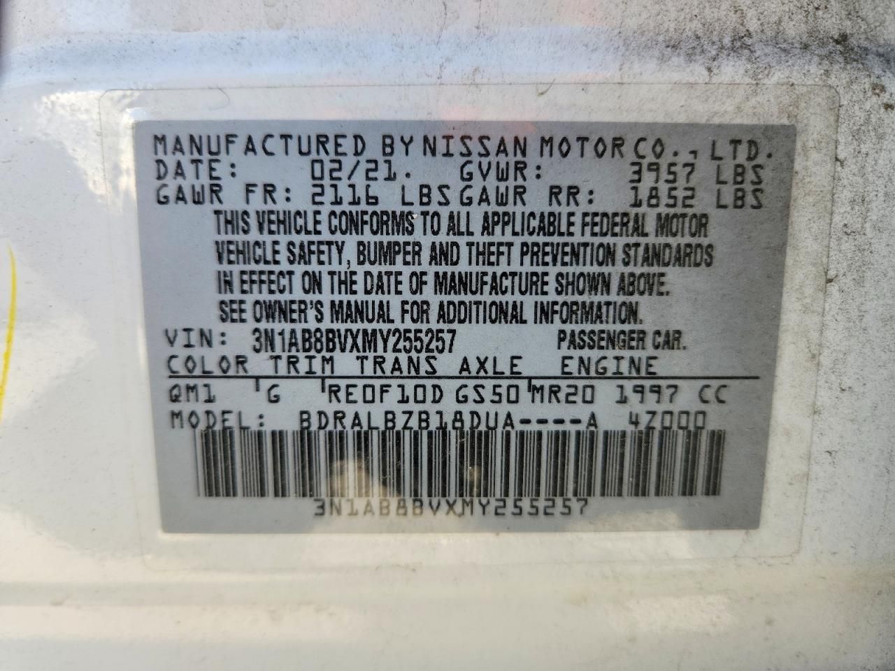 2021 Nissan Sentra s