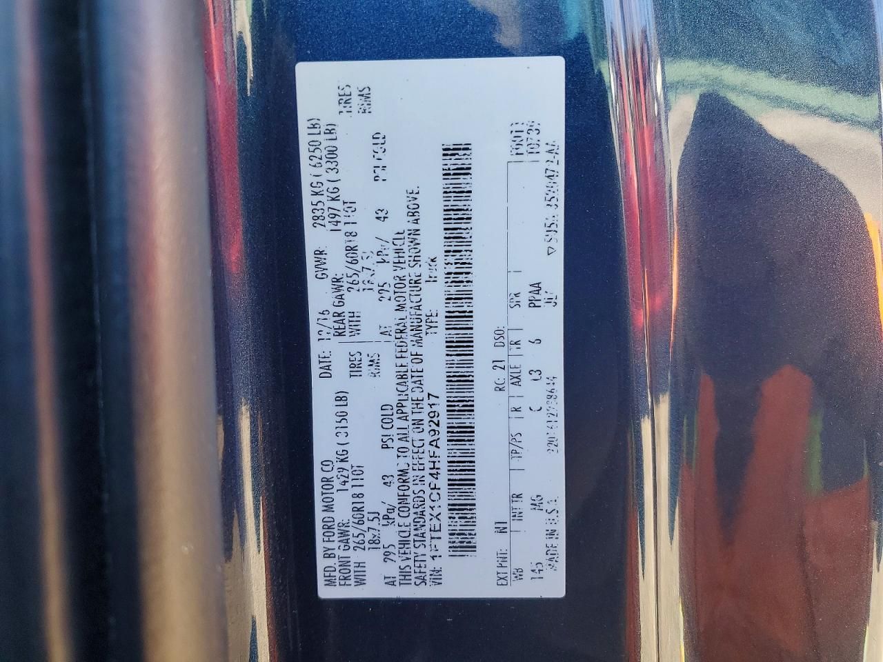 2017 Ford F150 Super cab