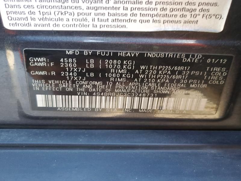 2012 Subaru Outback 2.5i Limited