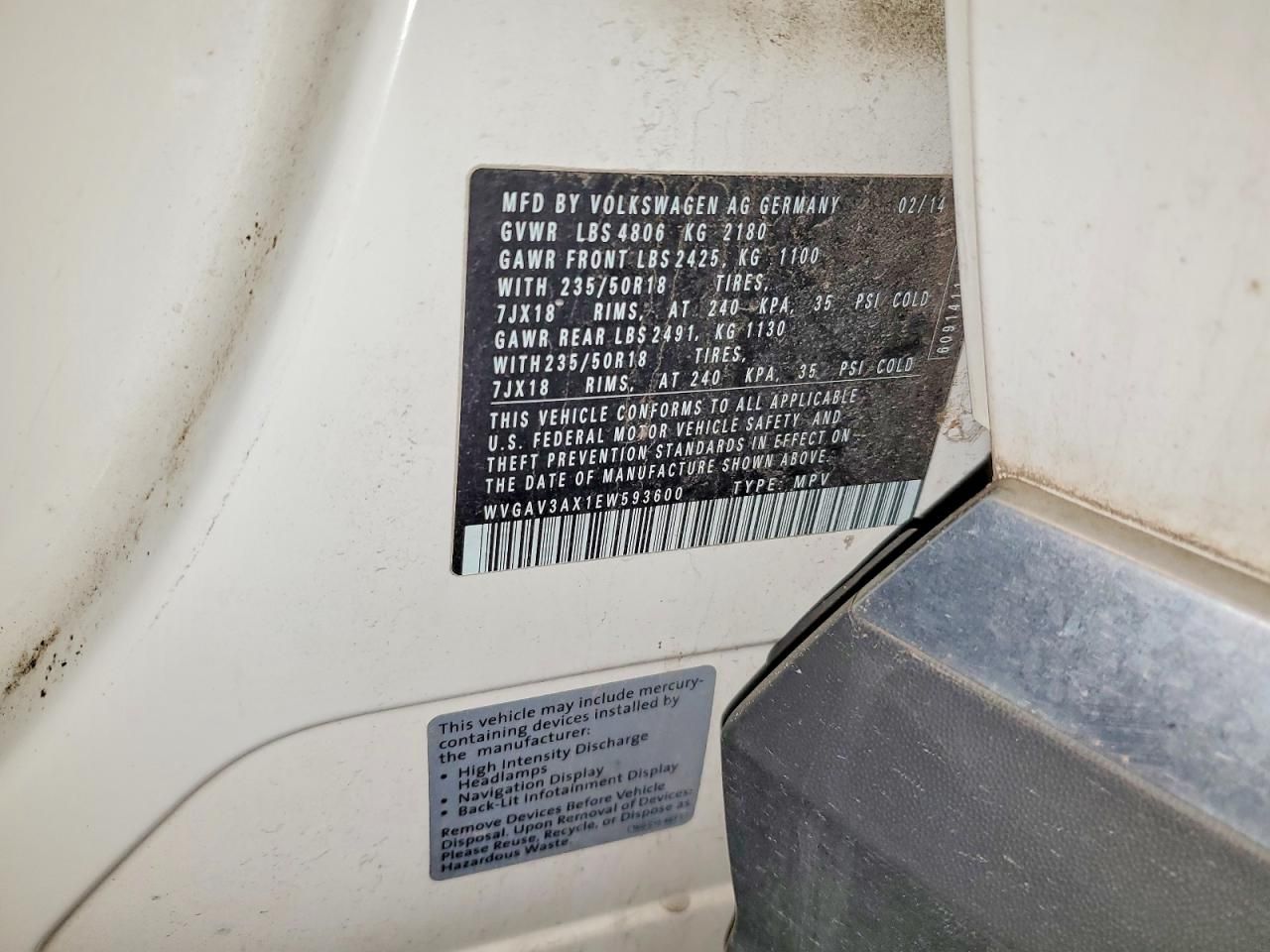 2014 Volkswagen Tiguan s