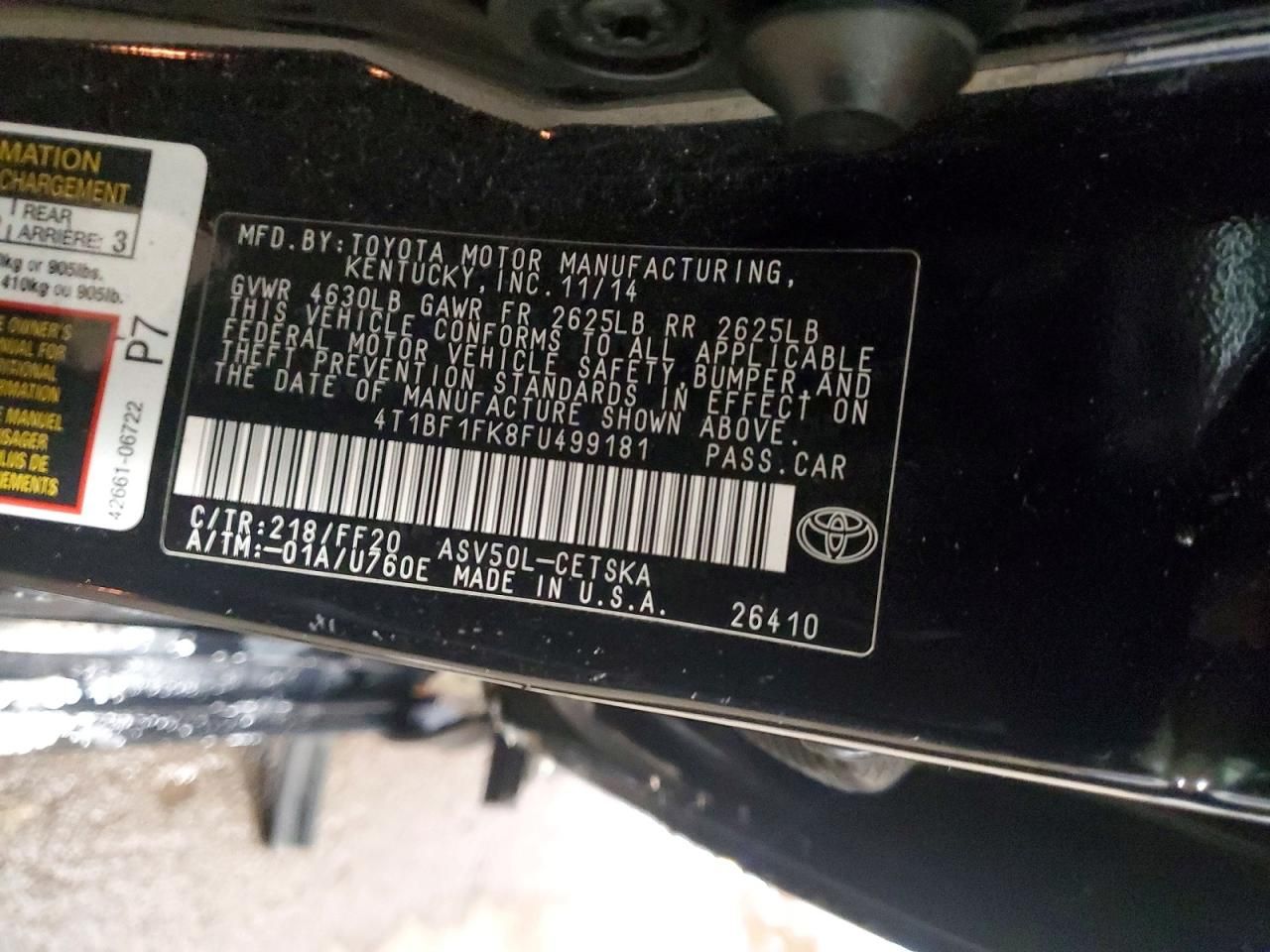 2015 Toyota Camry le