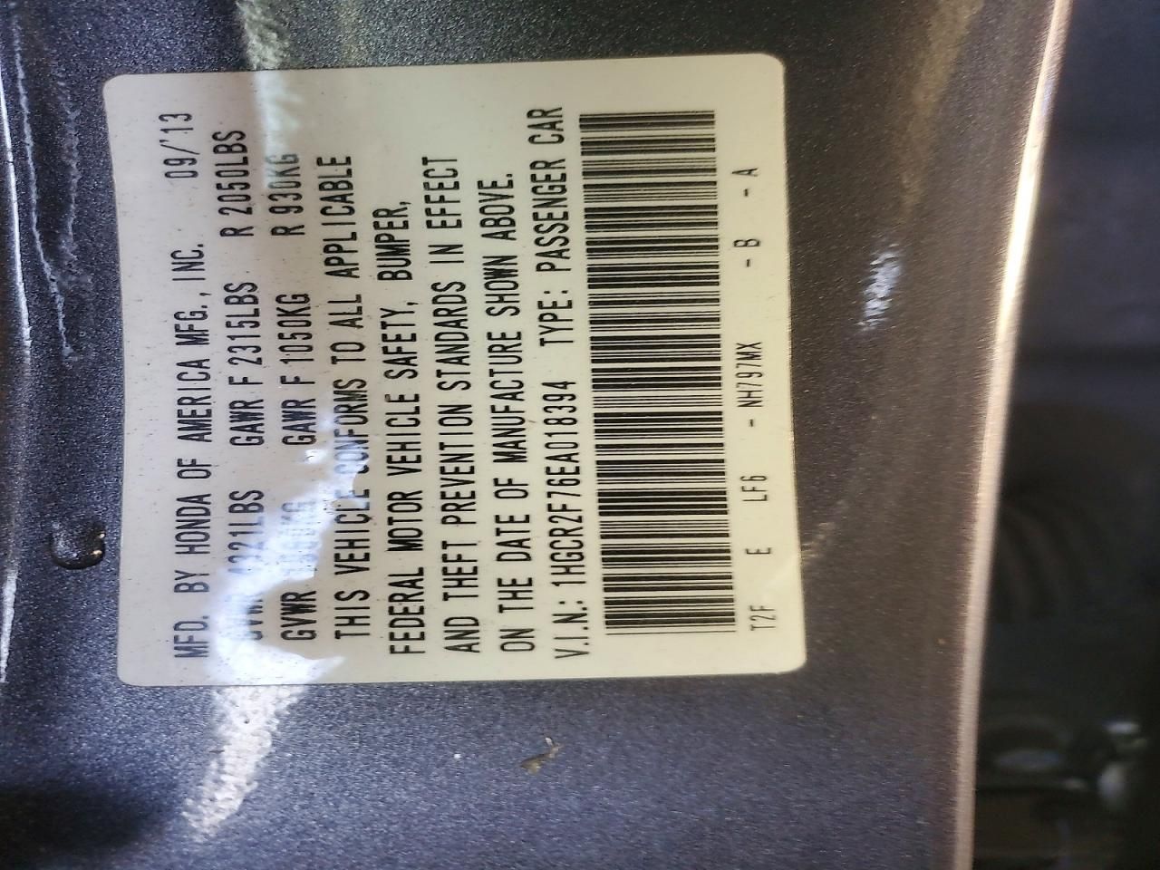 2014 Honda Accord ex