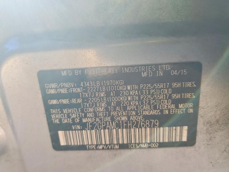 2015 Subaru Xv Crosstrek 2.0 Limited