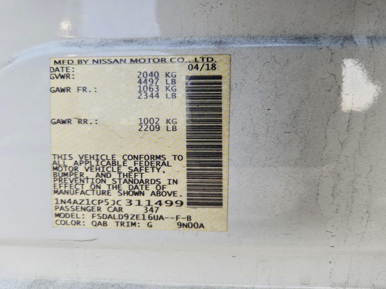 2018 Nissan Leaf s