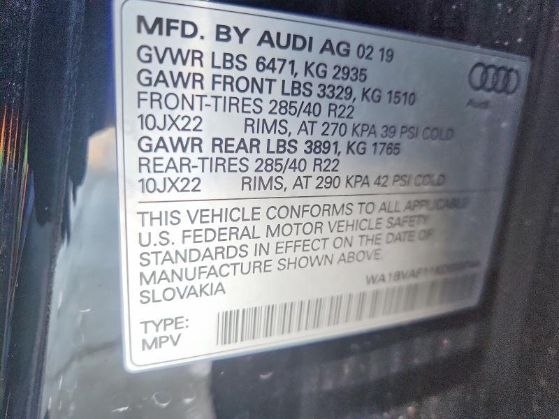 2019 Audi Q8 Premium Plus