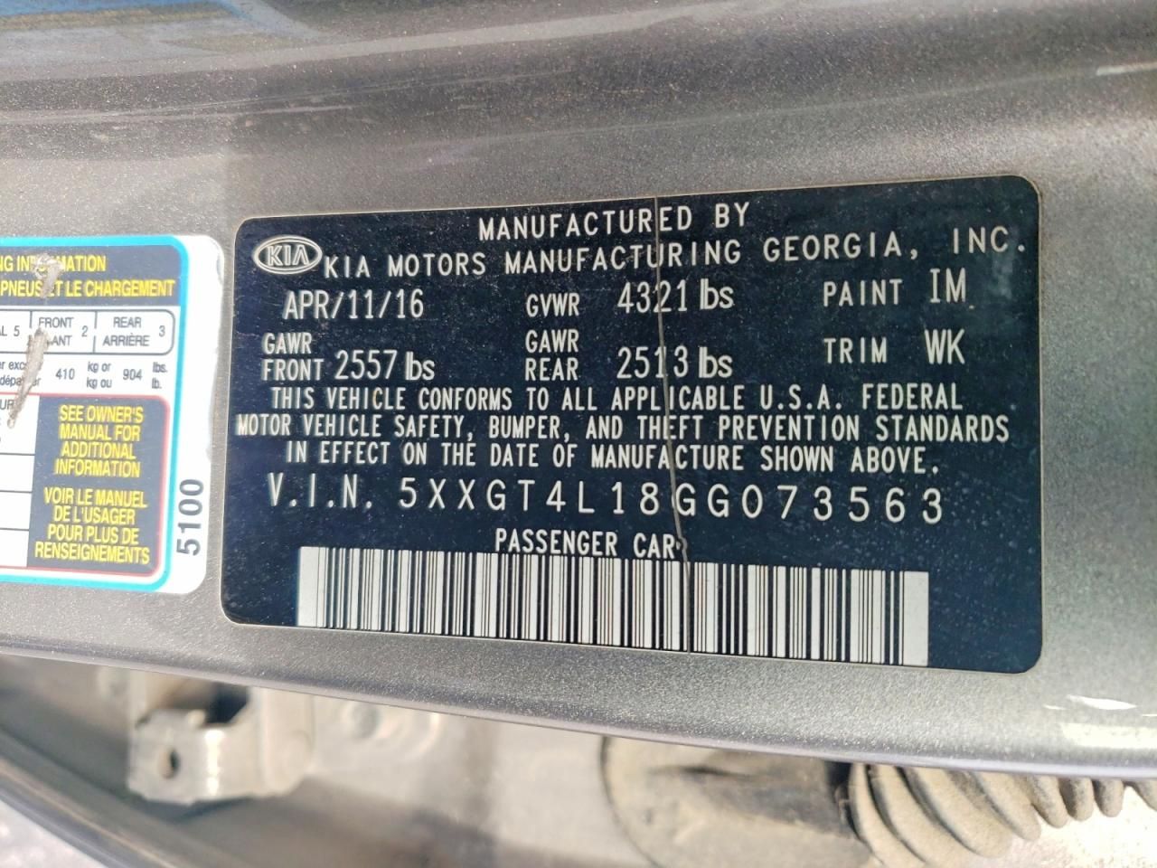 2016 KIA Optima lx Turbo