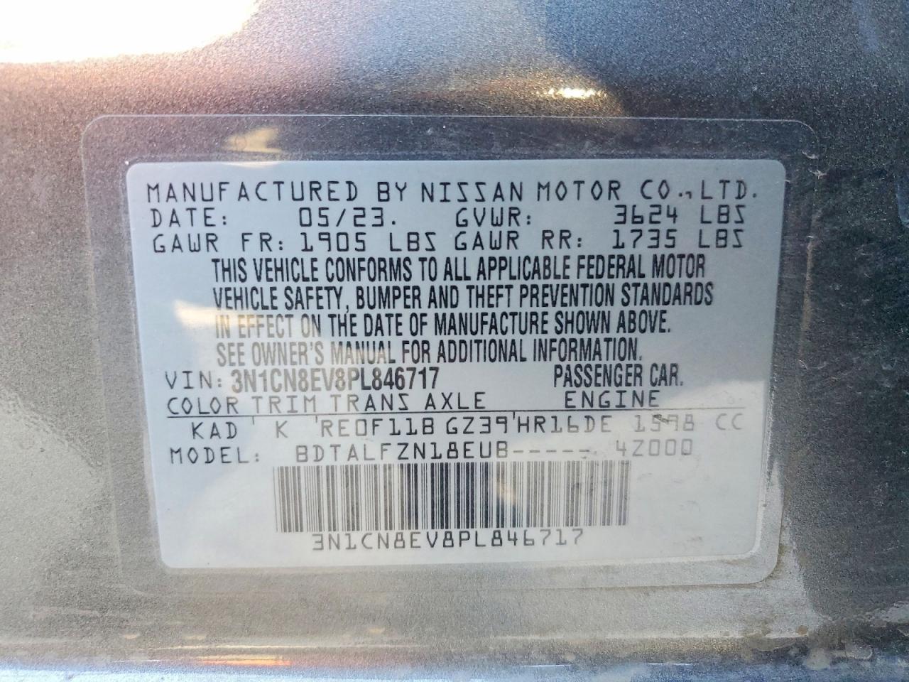 2023 Nissan Versa sv
