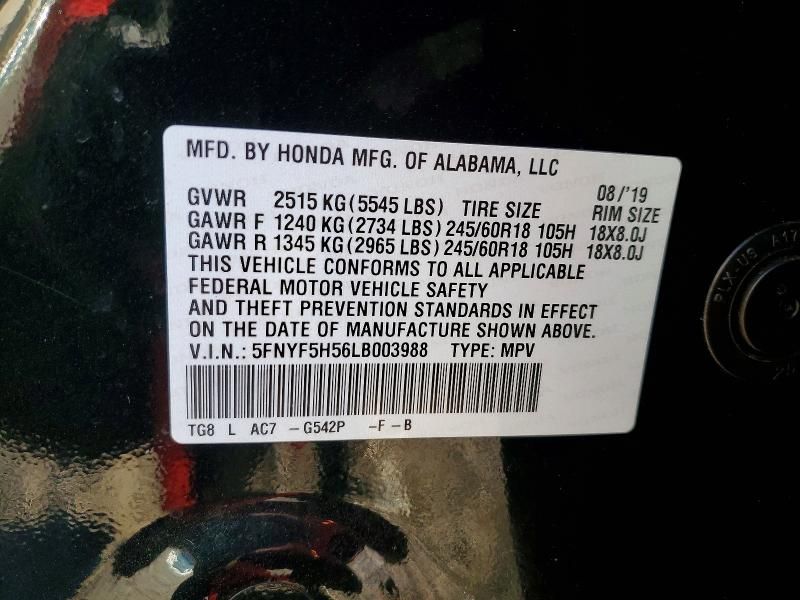 2020 Honda Pilot exl