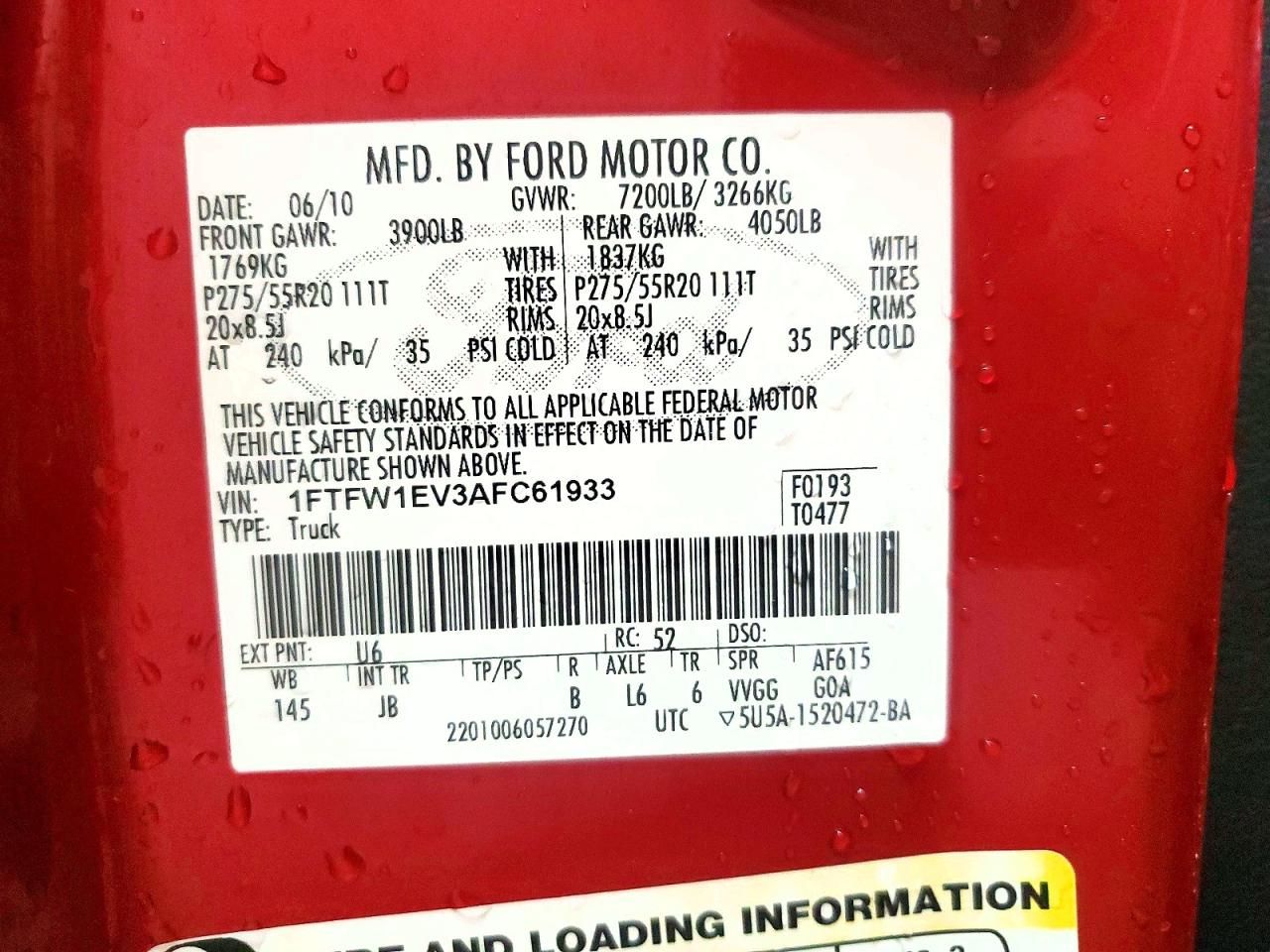 2010 Ford F150 Supercrew