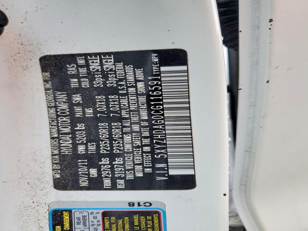 2012 Hyundai Santa fe se