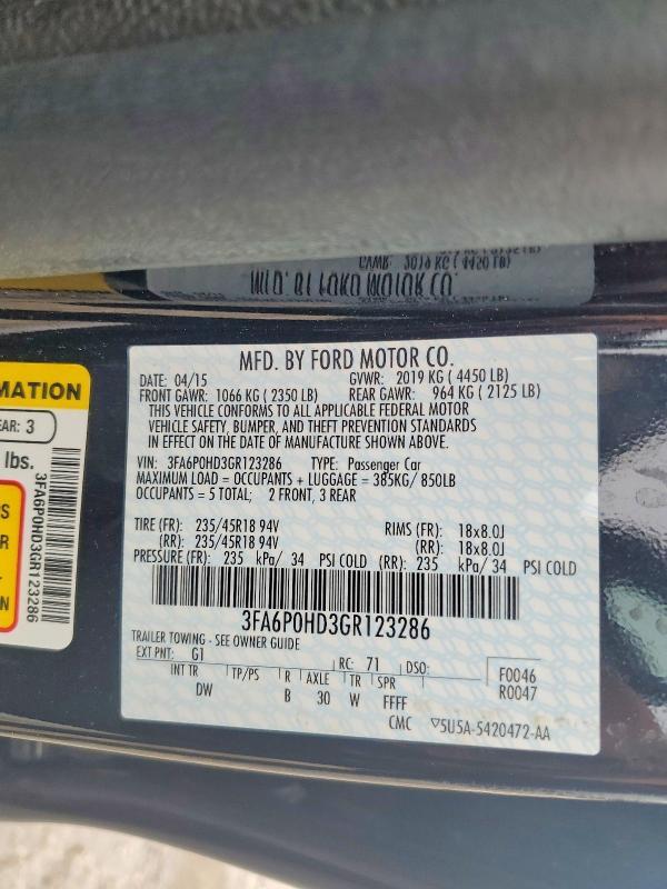 2016 Ford Fusion se