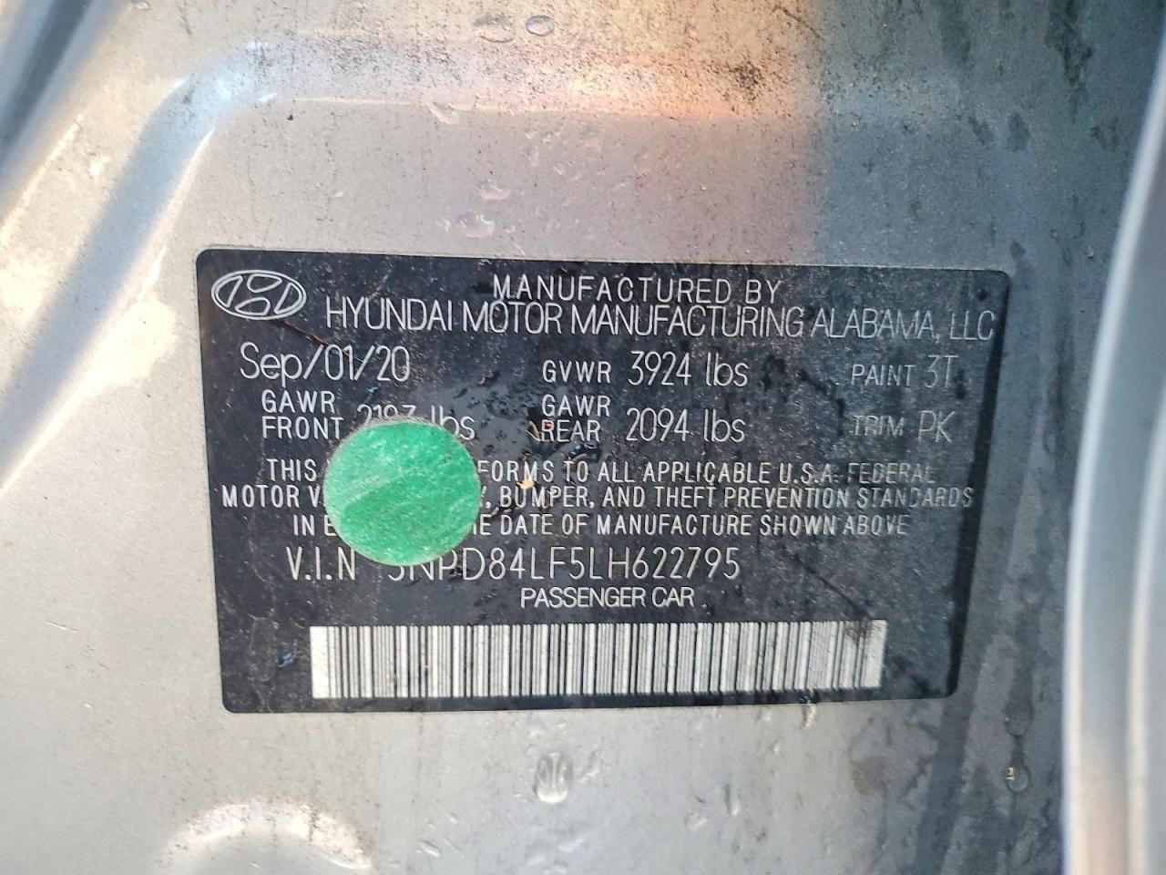 2020 Hyundai Elantra sel