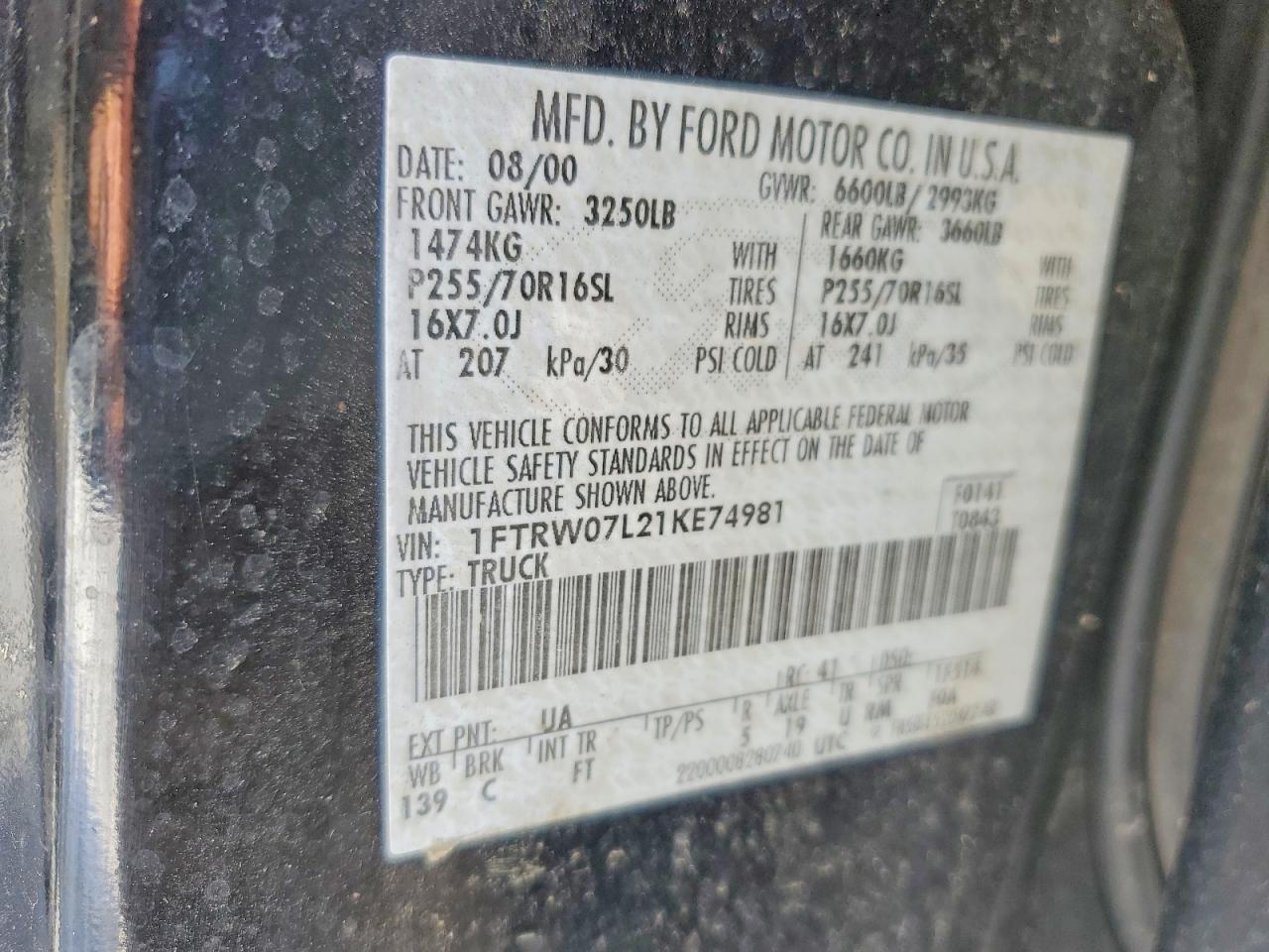 2001 Ford F150 Supercrew