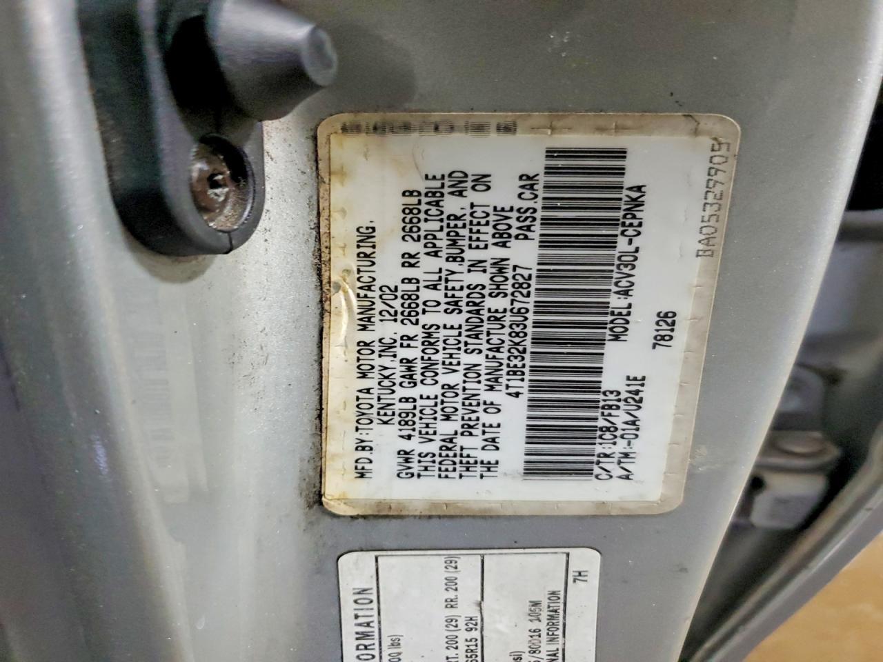 2003 Toyota Camry le