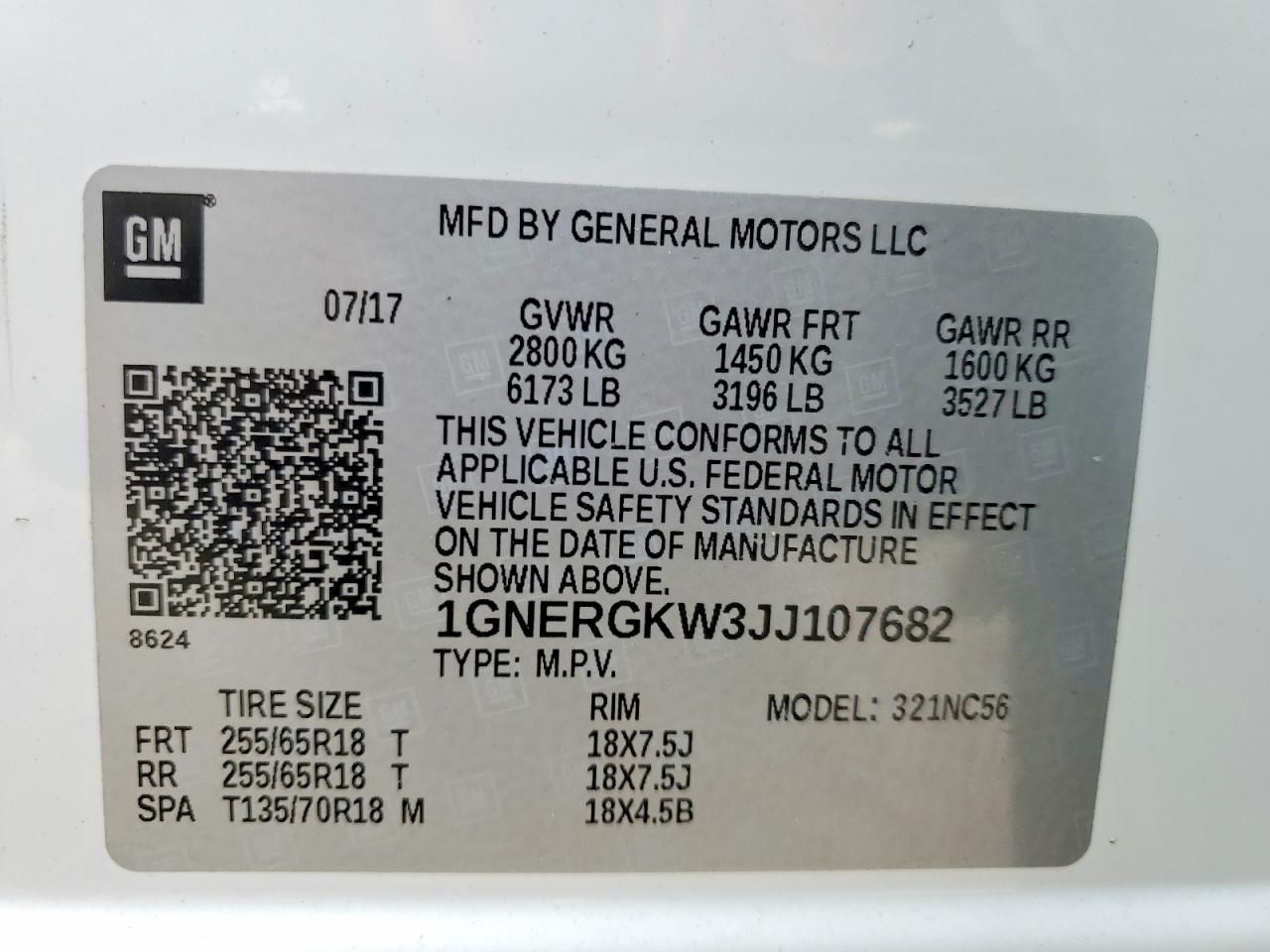 2018 Chevrolet Traverse lt