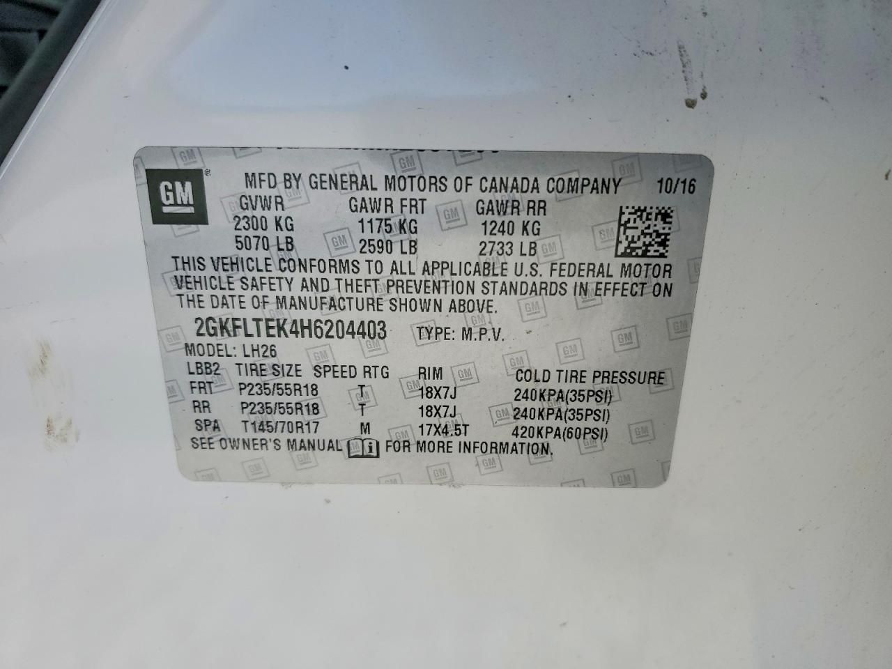 2017 GMC Terrain sle