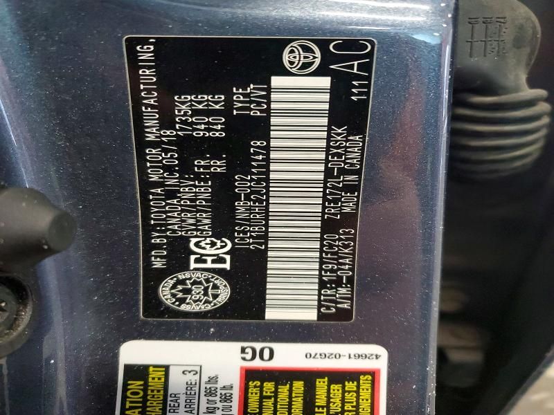 2018 Toyota Corolla l