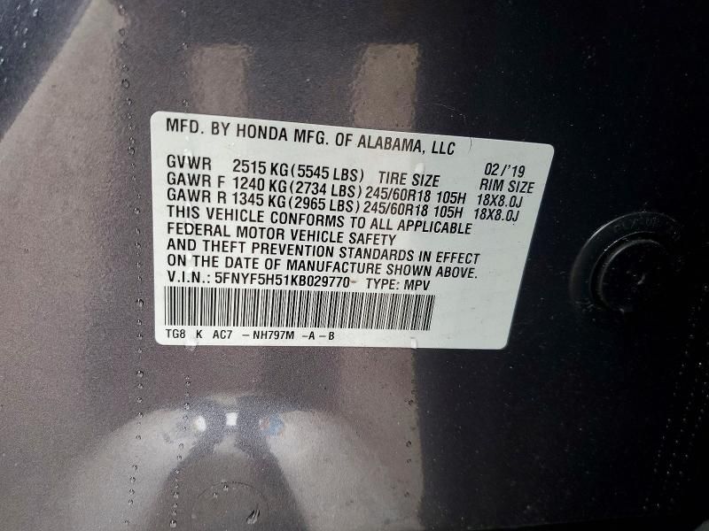 2019 Honda Pilot exl