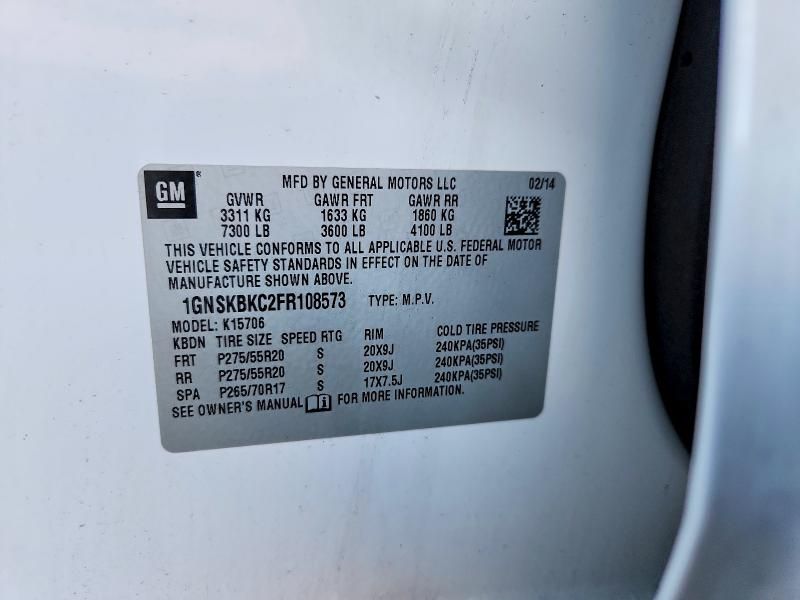 2015 Chevrolet Tahoe K1500 lt