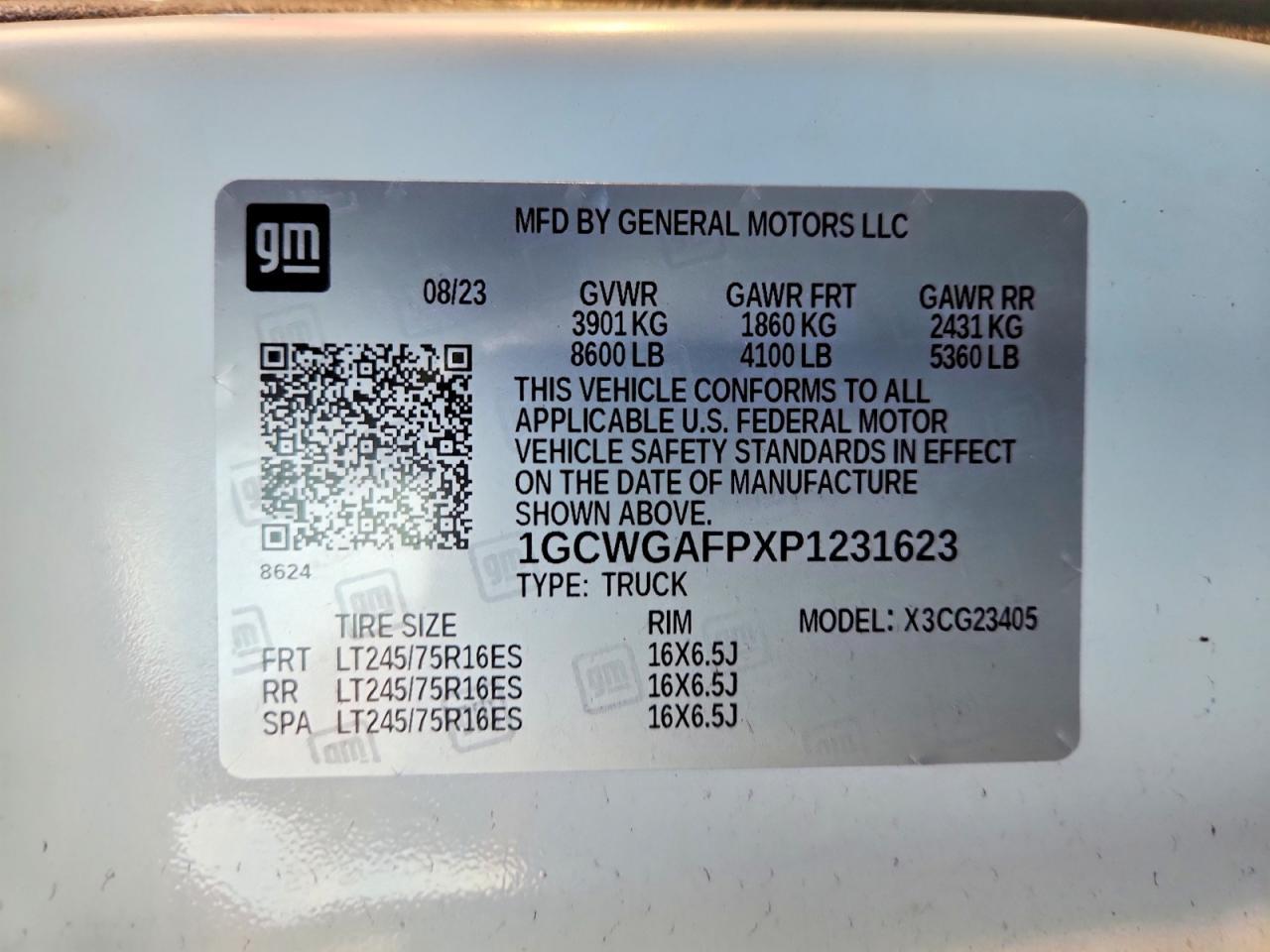 2023 Chevrolet Express 2500 Utility / Service Van