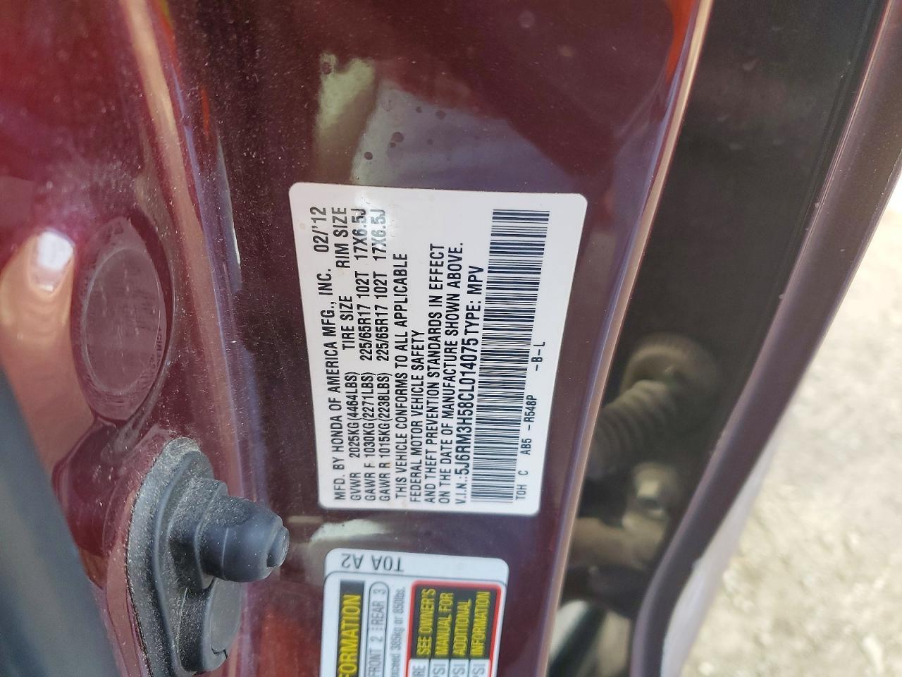 2012 Honda Cr-v ex