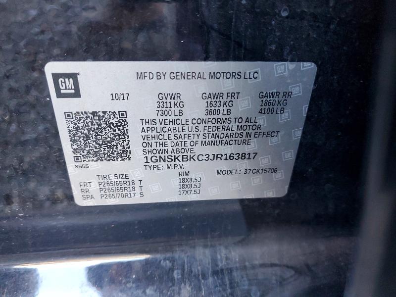2018 Chevrolet Tahoe K1500 lt