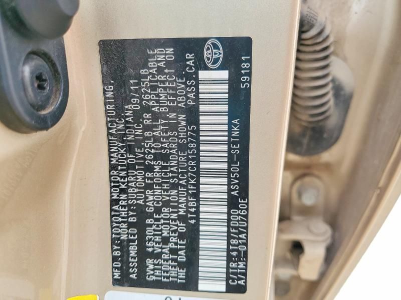 2012 Toyota Camry le