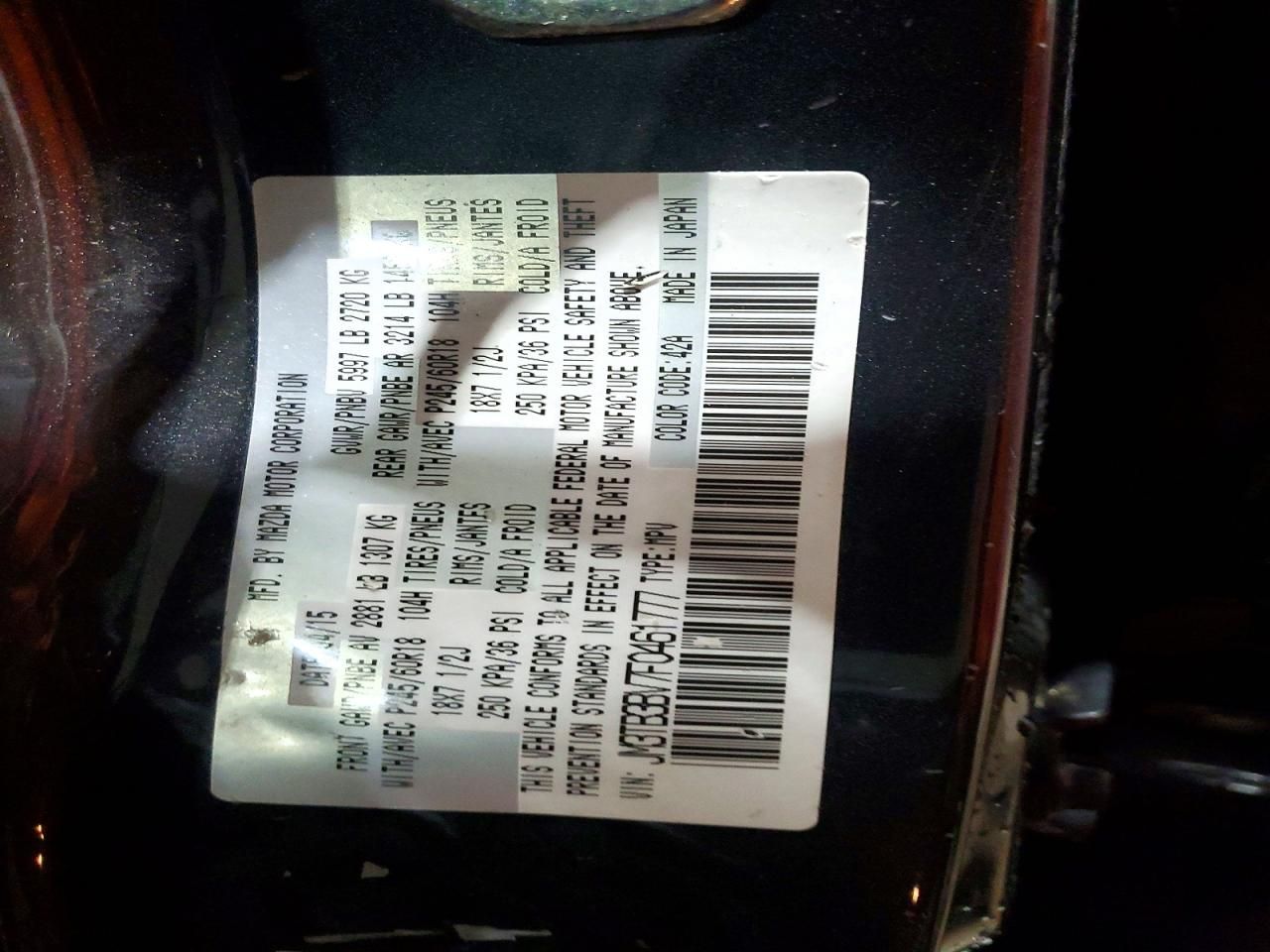 2015 Mazda Cx-9 Sport