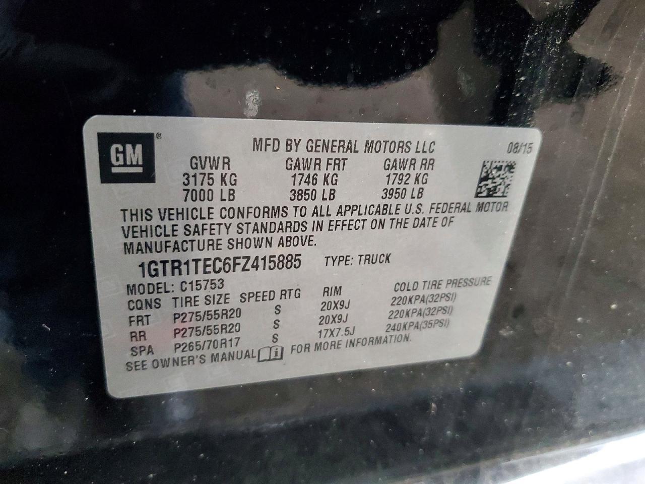 2015 GMC Sierra C1500