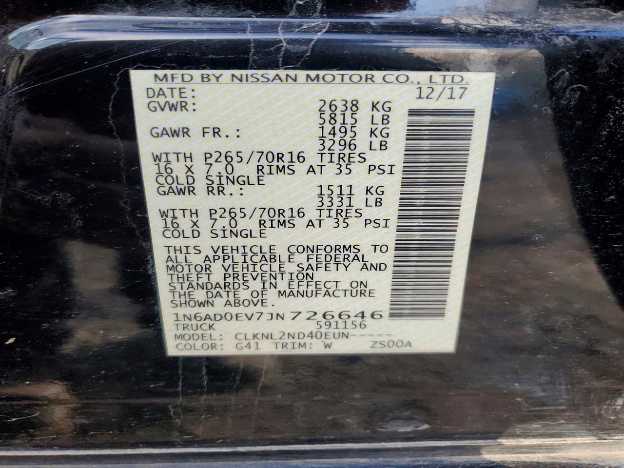 2018 Nissan Frontier SV