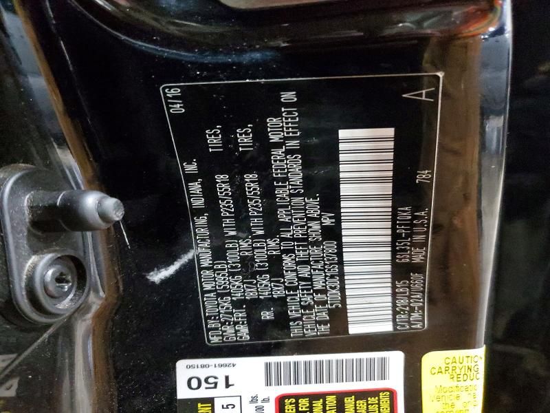 2016 Toyota Sienna xle