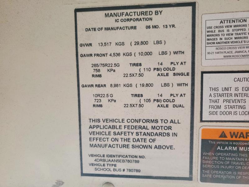 2014 Icrp 2014 IC Corporation CE Series School-School Bus