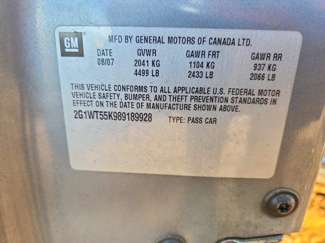 2008 Chevrolet Impala lt