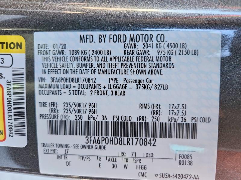 2020 Ford Fusion se