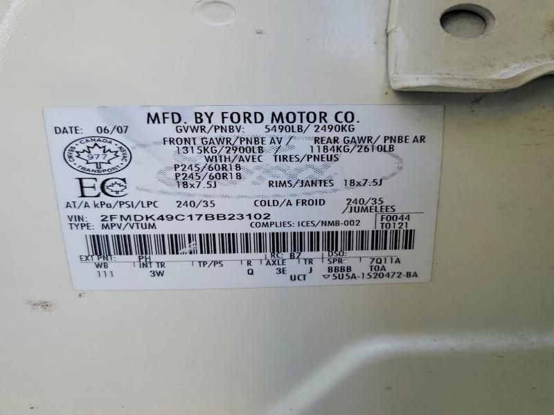 2007 Ford Edge sel Plus