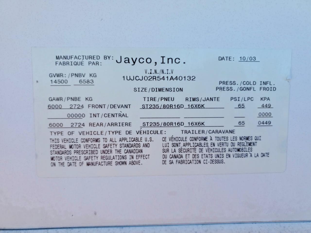 2004 Jayco Talon