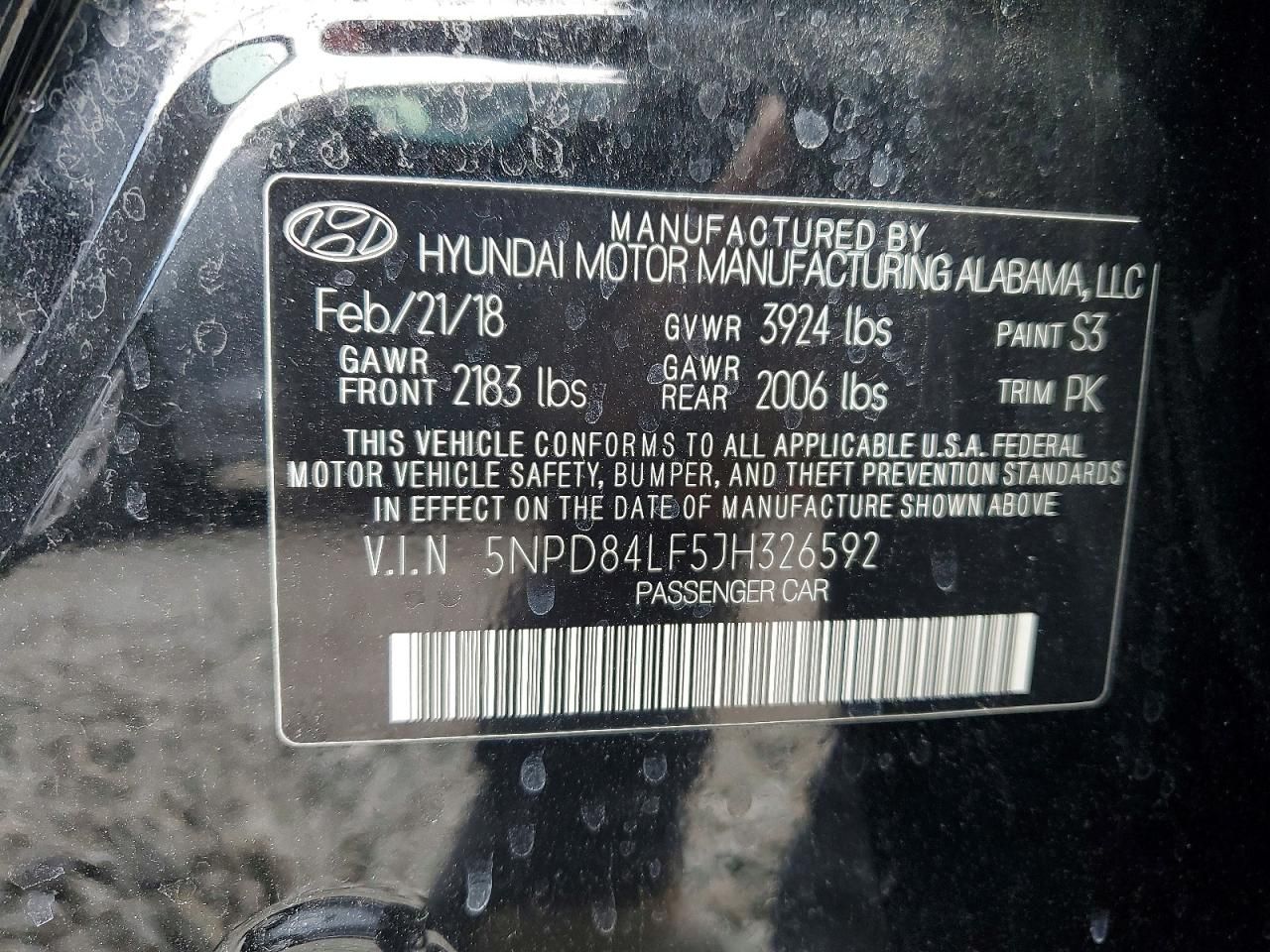 2018 Hyundai Elantra sel