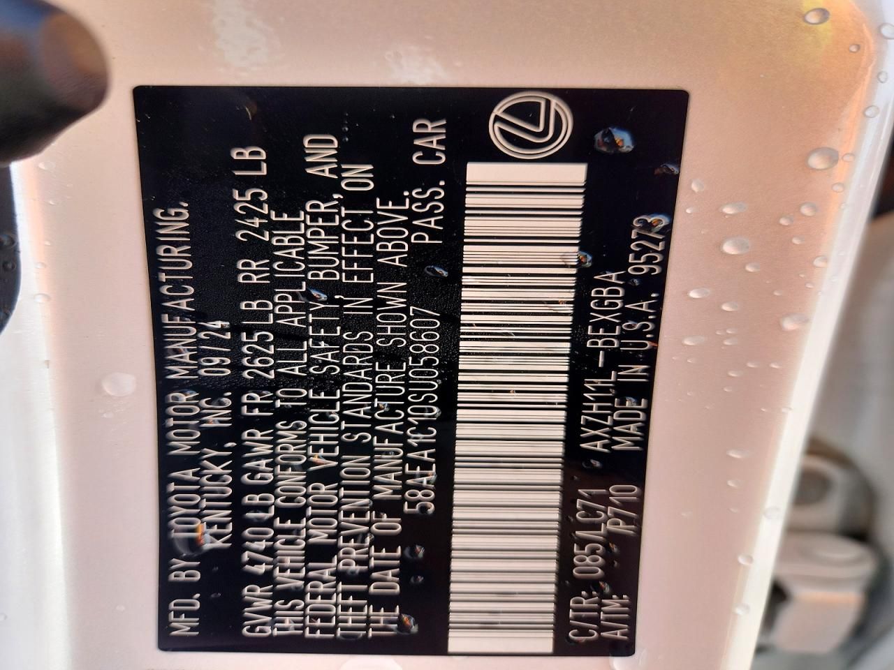 2025 Lexus Es 300h Base