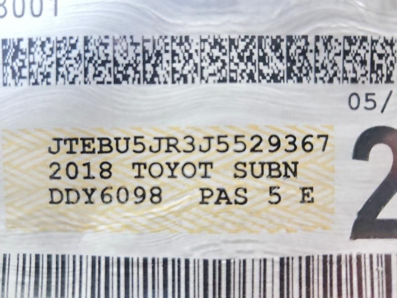 2018 Toyota 4runner Sr5/sr5 Premium