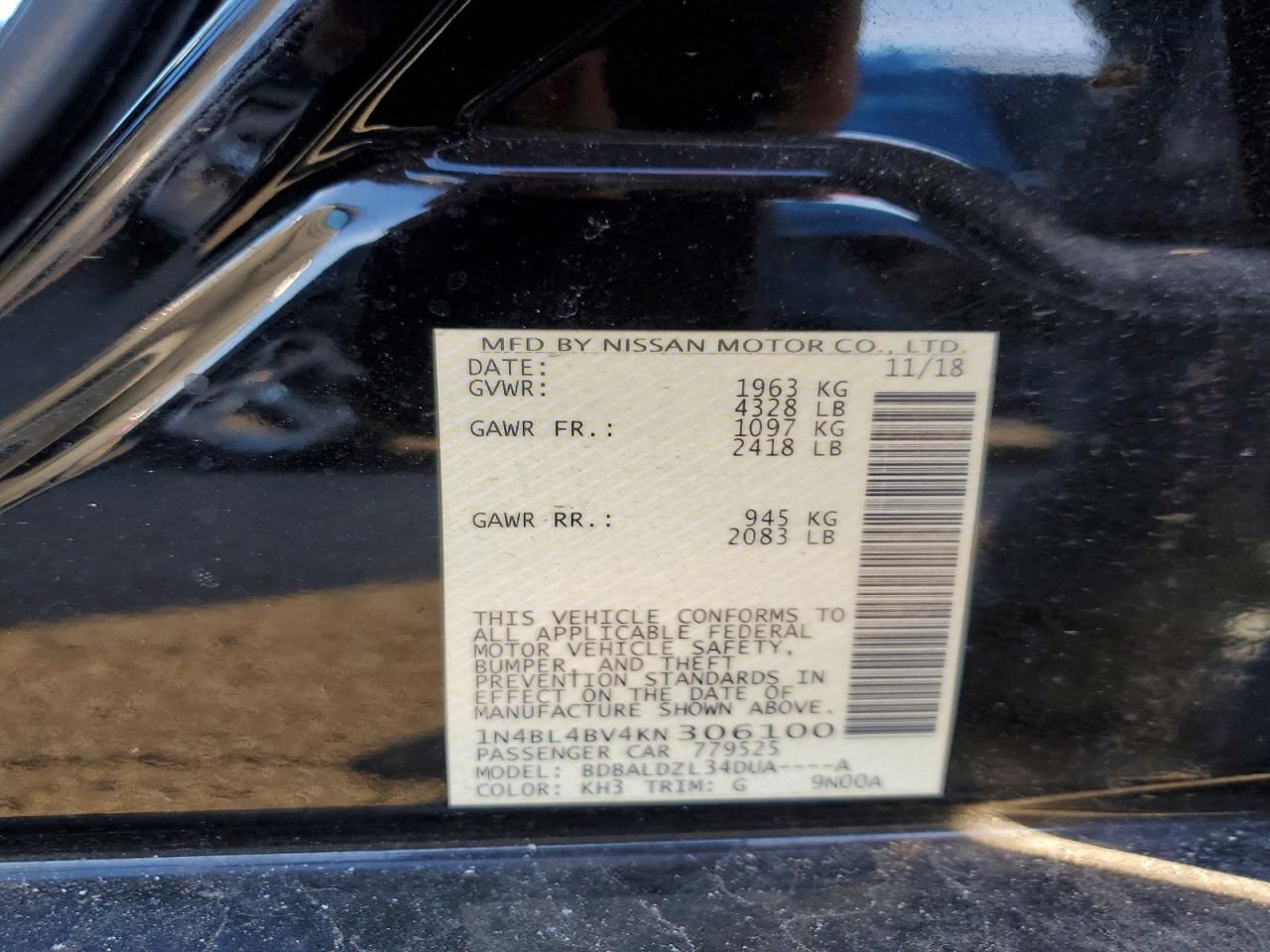 2019 Nissan Altima s