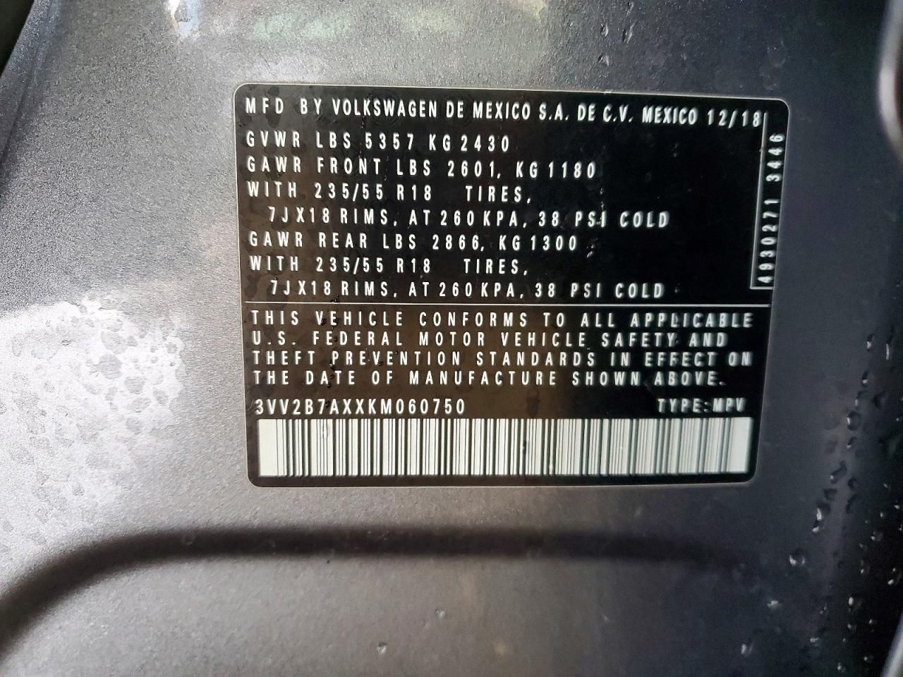 2019 Volkswagen Tiguan se