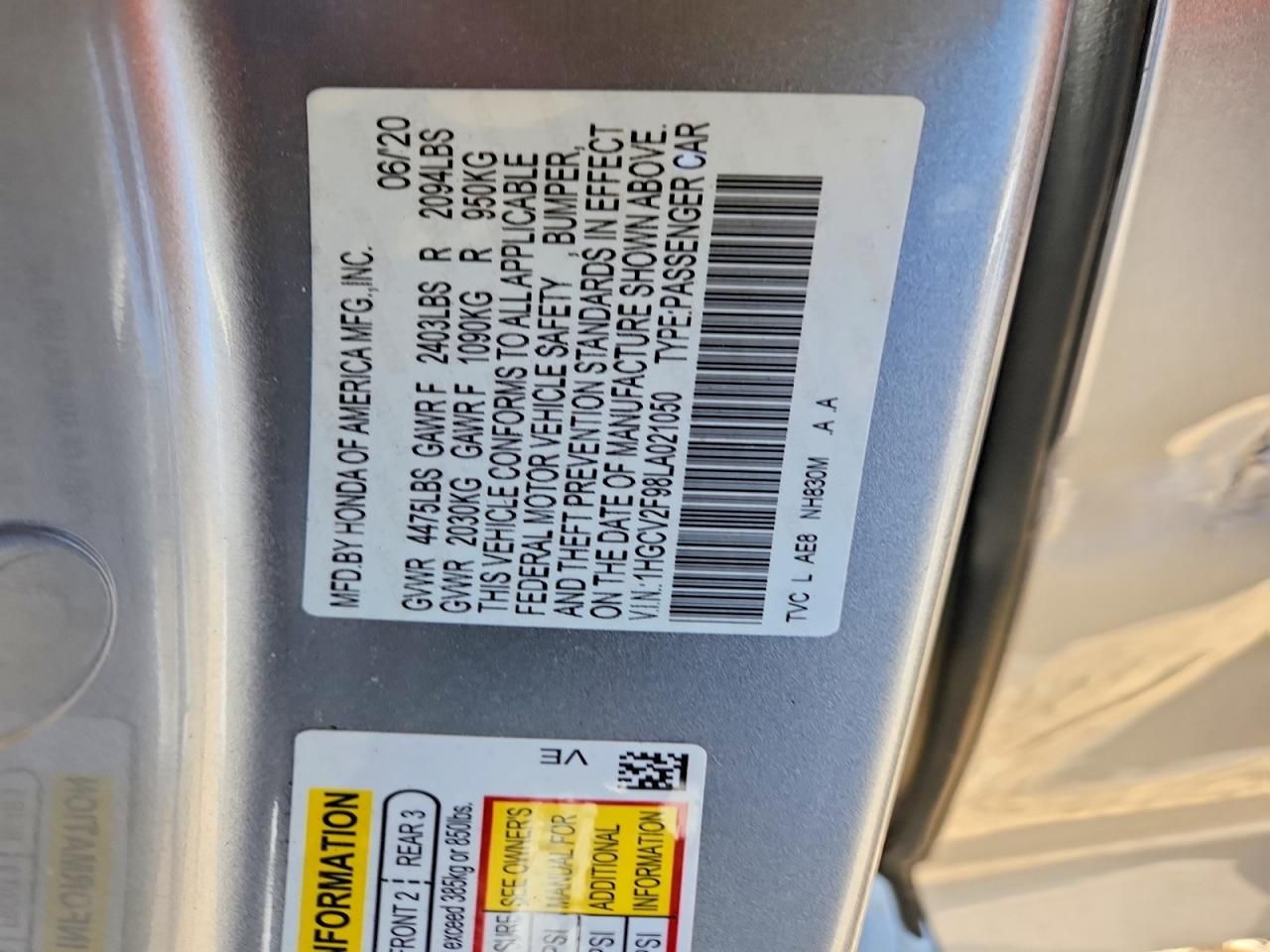 2020 Honda Accord Touring