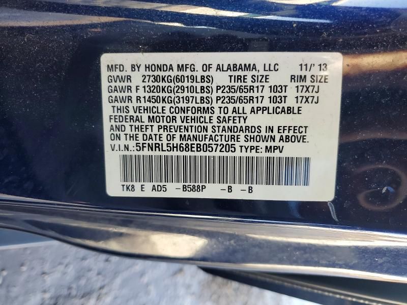 2014 Honda Odyssey exl