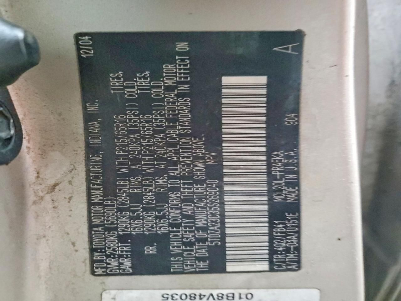 2005 Toyota Sienna ce