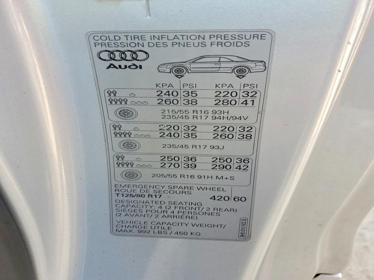 2005 Audi A4 Quattro Cabriolet
