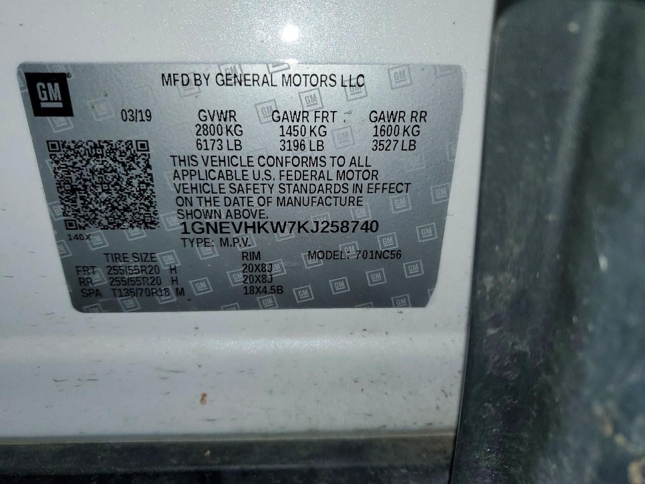 2019 Chevrolet Traverse lt