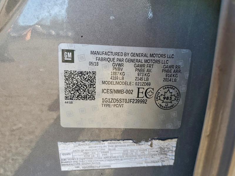 2018 Chevrolet Malibu lt