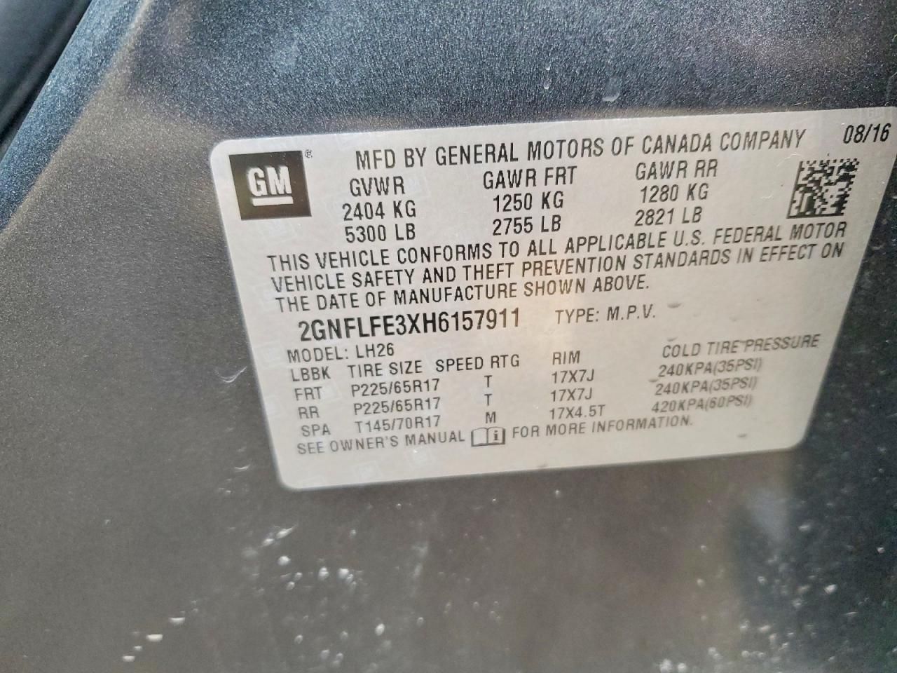 2017 Chevrolet Equinox lt